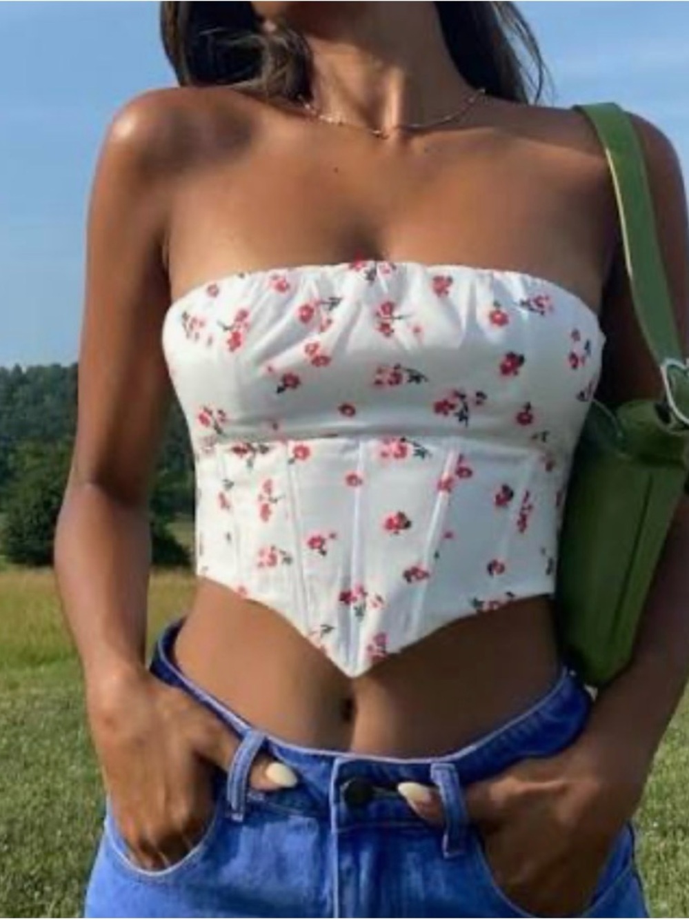 Princess Polly floral corset top